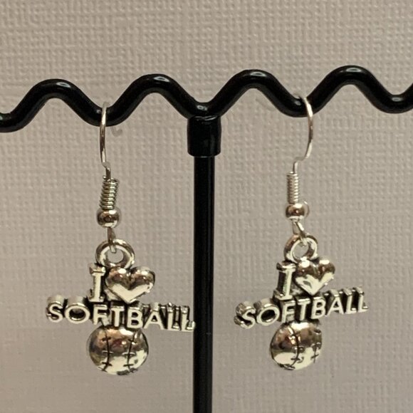 Softball Earring, Sports Earring, Softball Jewelry, Athletic Earring, Gift Idea - Picture 7 of 7
